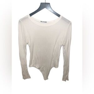 White Bodysuit, Long sleeve, Fashion Nova, Size: Large